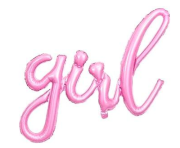 Pembe Girl İmza Folyo Balon 98*54 4431