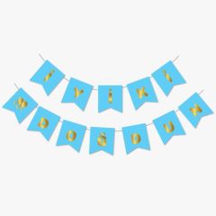 Mavi Gold Yaldızlı Banner
