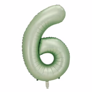 6 Rakam 40'' Açık Yeşil Folyo Balon