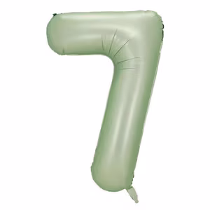 7 Rakam 40'' Açık Yeşil Folyo Balon