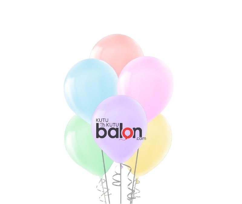 Kutu Kutu Balon Makaron Karışık 12'' 100'lü