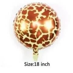 18'' Zürafa Çizgili Yuvarlak Folyo Balon 4158