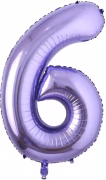 6 Rakam 40'' Mor Folyo Balon