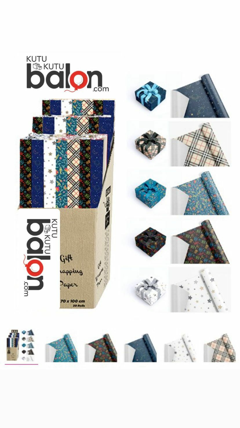 Hediye Paket Kağıdı 70x100 1 adet karışık A