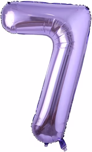 7 Rakam 40'' Mor Folyo Balon