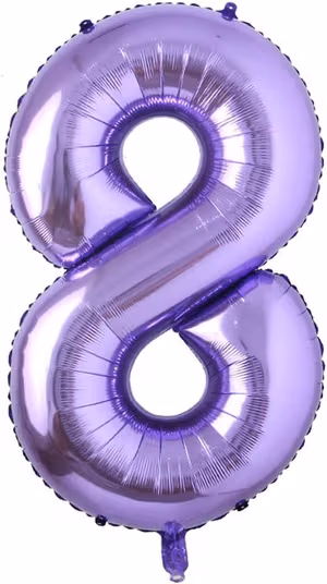 8 Rakam 40'' Mor Folyo Balon
