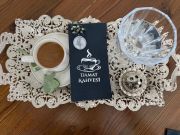 Damat Kahvesi Siyah Gümüş Peçete