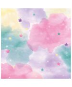 Kağıt Peçete Makaron Renk Sulu Boya Temalı 20 Parça