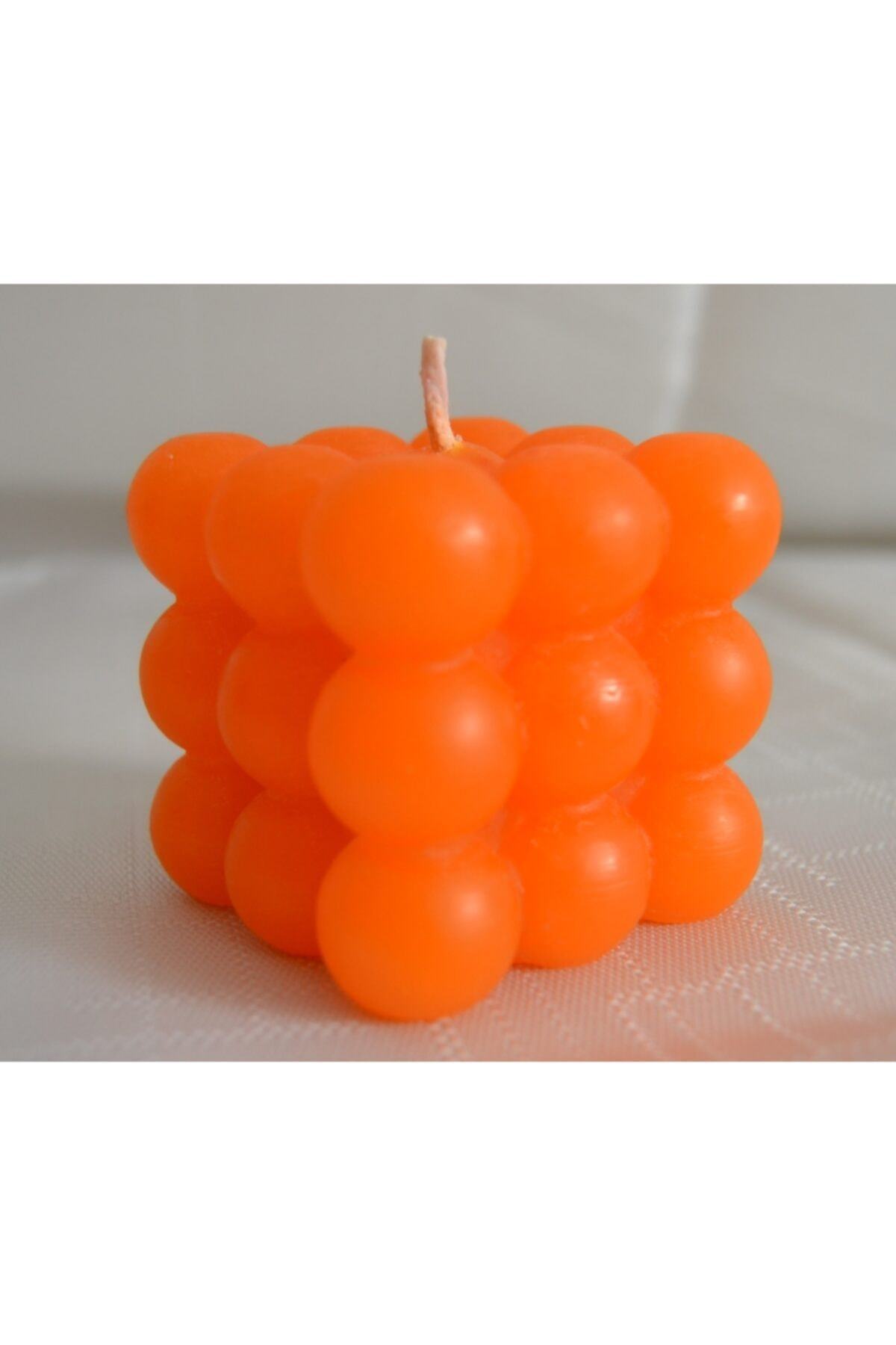 Bubble Model Mum - Tekli - Turuncu Renk -5*5,5cm