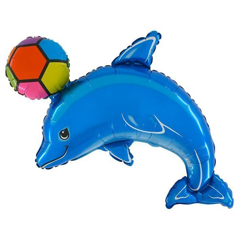 30'' Grabo Folyo Balon -Dolphin With Ball Blue-