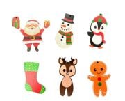 Yılbaşı Ahşap Dekor 6'lı