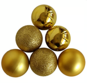 10 Cm Gold Simli Mat Parlak Top 6'Lı  4204-1