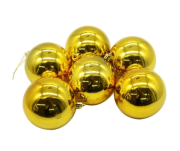 Yılbaşı Top Süs 6'lı 10 Cm Gold 4204-5