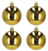 Yılbaşı Top Süs 6'lı 10 Cm Gold 4204-5