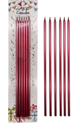 25 Cm 6'lı Kırmızı Mum