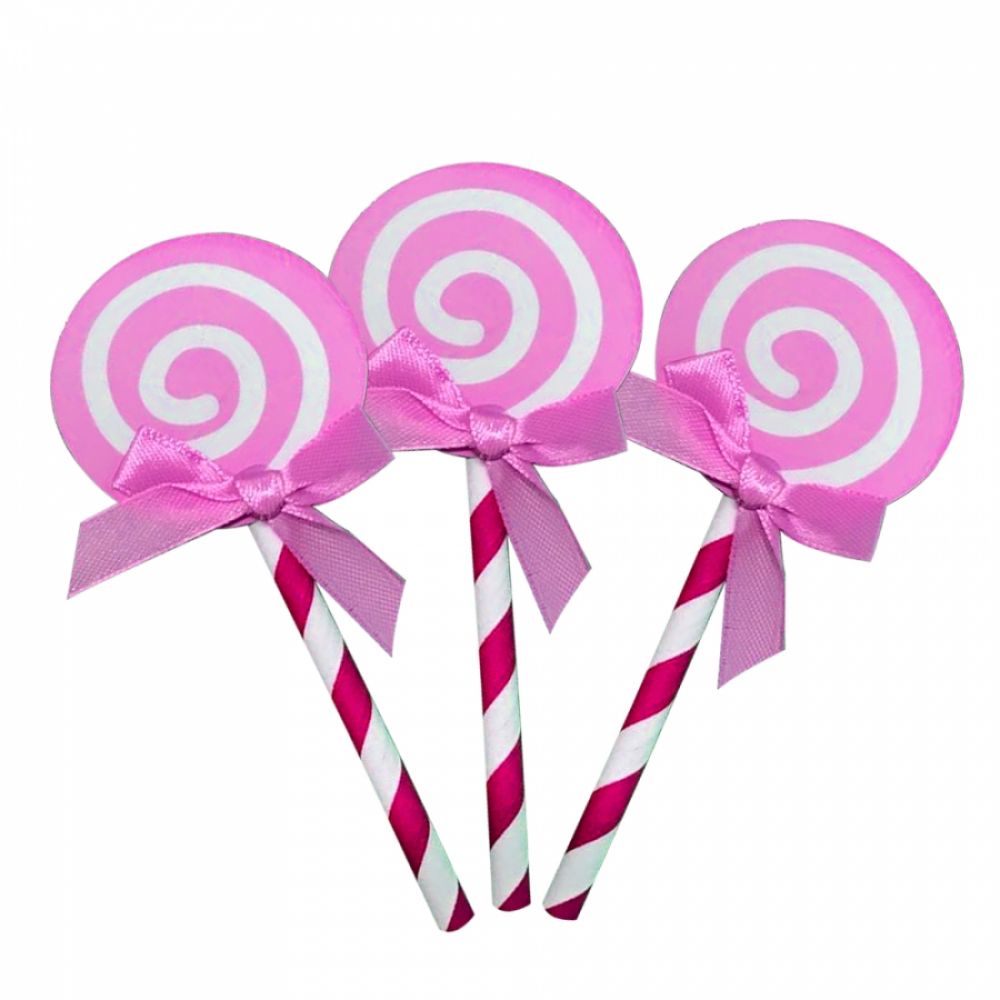 Lolipop Şekilli Pipet Süs Karışıktır