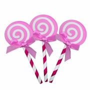 Lolipop Şekilli Pipet Süs Karışıktır