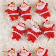 Yılbaşı Süs 4 Cm Kırmızı Noel Baba 6'lı  2116