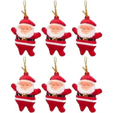 Yılbaşı Süs 4 Cm Kırmızı Noel Baba 6'lı  2116
