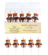 Ayıcık Figür Mum 5'li