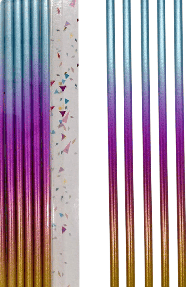 Mum İnce Uzun 25 Cm Degrade 6 Parça