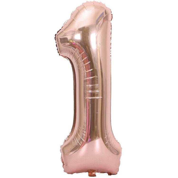 40'' Rose Gold 1 Rakam Folyo Balon  100 Cm