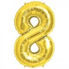 40'' Gold 8 Rakam Folyo Balon  100 Cm