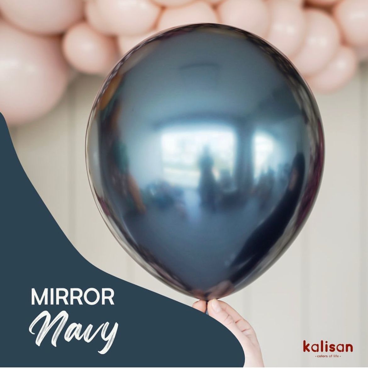 Kalisan 12'' Krom Gece Mavisi ( Mirror Navy ) 50'li Balon