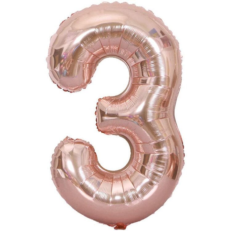 40'' Rose Gold 3 Rakam Folyo Balon  100 Cm