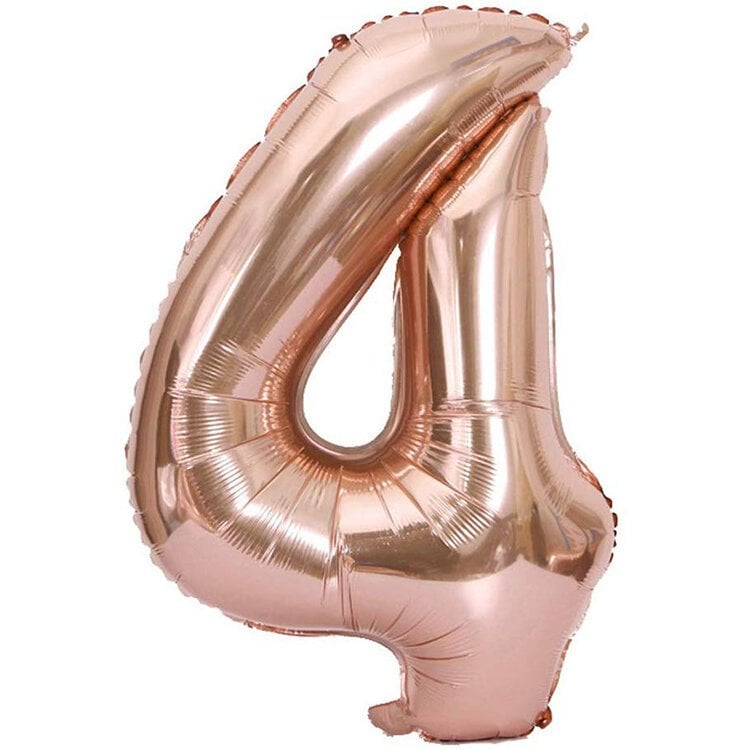 40'' Rose Gold 4 Rakam Folyo Balon  100 Cm