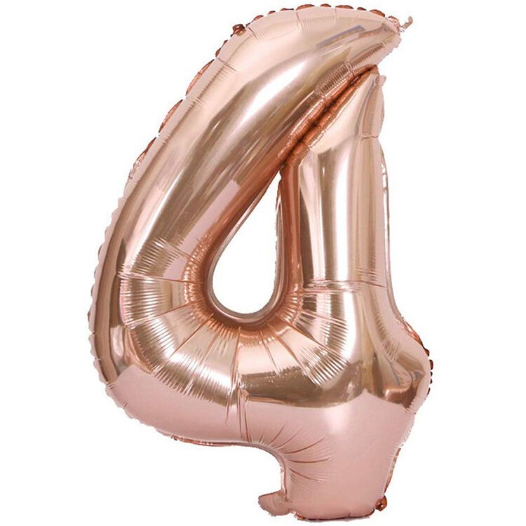 40'' Rose Gold 4 Rakam Folyo Balon  100 Cm