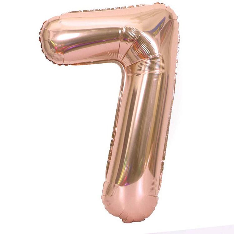 40'' Rose Gold 7 Rakam Folyo Balon  100 Cm