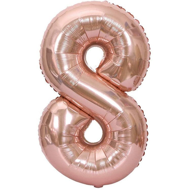 40'' Rose Gold 8 Rakam Folyo Balon  100 Cm