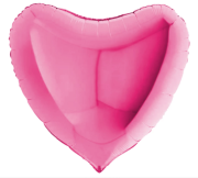 18'' Pembe Kalp Folyo Balon