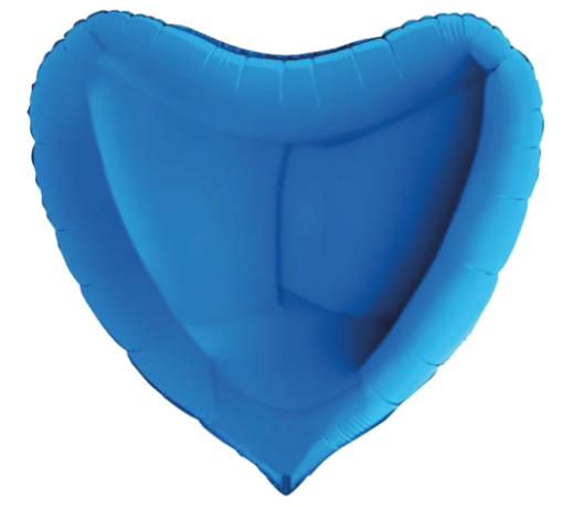 18'' Mavi Kalp Folyo Balon