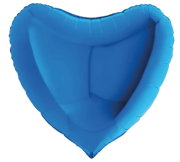18'' Mavi Kalp Folyo Balon