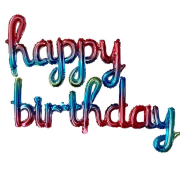 Happy Birthday İmza Folyo Balon Renkli