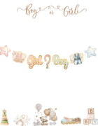 Boy Girl Varaklı Figürlü Banner