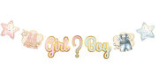 Boy Girl Varaklı Figürlü Banner