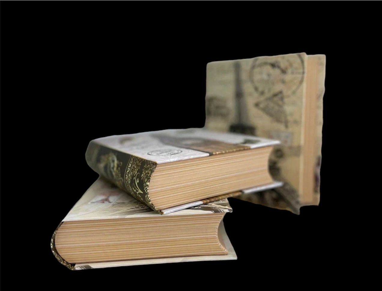 Paris Desenli Kitap Hediye Kutusu 3'lü 10475