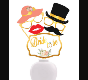 Konuşma Balonu Bride To Be Şapkalı Tema Varaklı 5 Parça