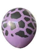 Kalisan 12'' Safari Zürafa Baskılı Balon Lavanta 25'li