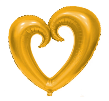 40'' Delikli Gold Kalp Folyo Balon