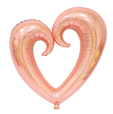 40'' Delikli Rose Gold Kalp Folyo Balon