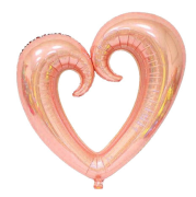 40'' Delikli Rose Gold Kalp Folyo Balon