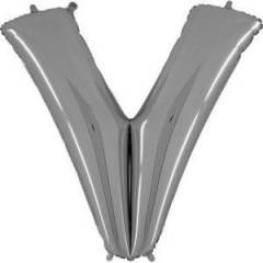 40'' Gümüş V Harf Folyo Balon  100 Cm