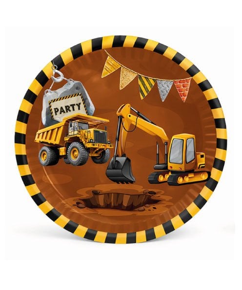 Karton Tabak İnşaat Temalı 23 Cm 8 Parça