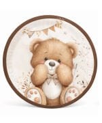 Karton Tabak Tedy Bear Temalı 23 Cm 8 Parça