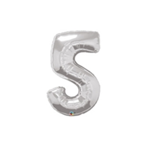 40'' Gümüş 5 Rakam Folyo Balon  100 Cm