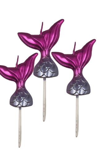 Mum Çubuklu Deniz Kızı Kuyruğu Tema 3 Parça